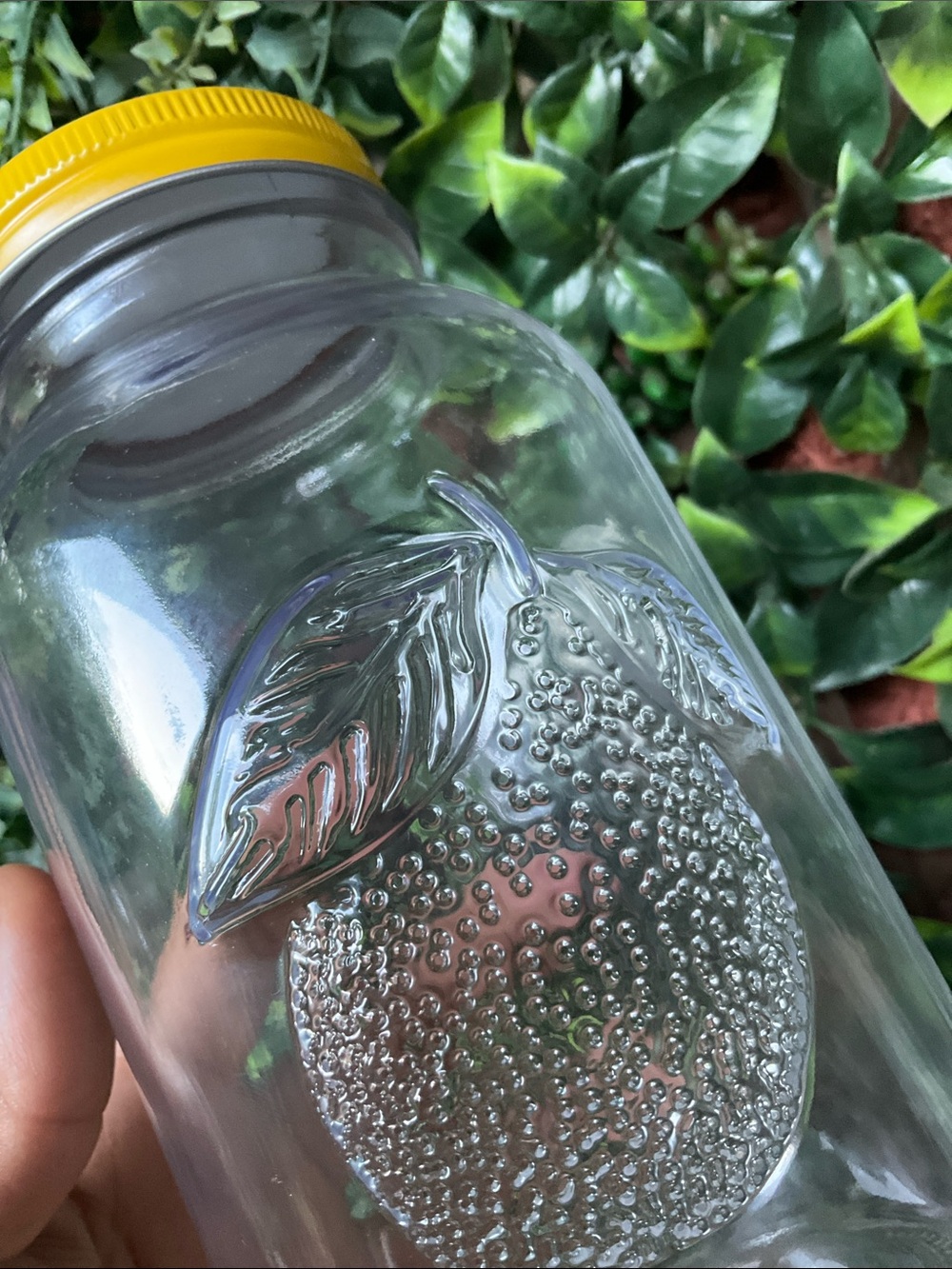 Lemon Beveled Mason Glass Jar with Yellow Lemon Floral Lid - Picture 5 of 5